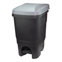 Контейнер для мусора 60л с педалью (серая крышка) (IDEA) (М2398) - фото