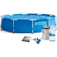 Каркасный бассейн INTEX Metal Frame 56999/28202 (305х76 см + фильтр-насос) - фото