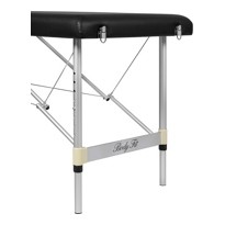 Массажный стол 2-х секционный алюминиевый BodyFit, (черный 60 см) - фото2