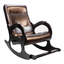 Кресло-качалка Бастион 2 с подножкой (dark brown) - фото