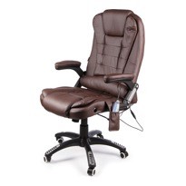 Вибромассажное офисное кресло Calviano Veroni 53 (коричневое) - фото