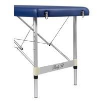 Массажный стол 2-х секционный алюминиевый BodyFit, (синий 60 см) - фото2