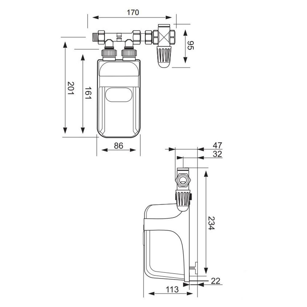 Проточный водонагреватель DAFI X4 9 кВт (380В)