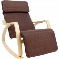 Кресло-качалка Calviano Relax 1103 коричневое - фото