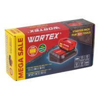 Комплект аккумулятор 18В 4Ач и зарядное устройство WORTEX ALL1 (1329412) - фото