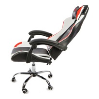 Офисное кресло Calviano ASTI ULTIMATO black/white/red (с вибромассажем) - фото2