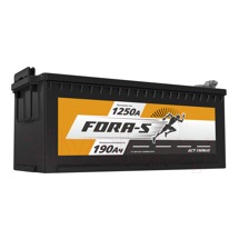 Автомобильный аккумулятор Fora-S (4) рус -/+ 190 А·ч(1250A, клемма под болт)  - фото