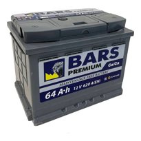 Автомобильный аккумулятор BARS Premium 64 L (64Ah) - фото