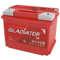 Автомобильный аккумулятор GLADIATOR EFB 77 R - фото
