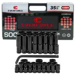 Набор головок ударных 1/2" EVERFORCE EF-4359MPB (35 предметов) - фото