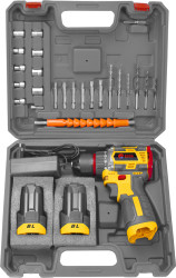 Дрель-шуруповерт аккумуляторная Edon Pro AD-16BL (с 2-мя АКБ, кейс) - фото2