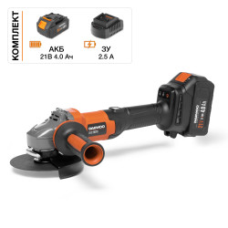 Аккумуляторная углошлифмашина DAEWOO DAG 2521Li SET - фото2