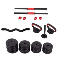 Набор гантелей с W-образным грифом 7 в 1 AMETIST 30 кг - фото2