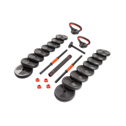 Набор гантелей со штангой и гирями 6 в 1 AMETIST 30 кг - фото