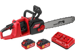Аккумуляторная цепная электропила Wortex CEC 3536-2 (акб 4 Ач*2 шт) - фото2