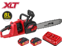 Аккумуляторная цепная электропила Wortex CEC 3536-2 (акб 4 Ач*2 шт) - фото