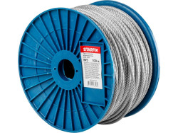 Трос стальной оцинкованный М6 DIN 3055 (бухта 100 м) (SMP-53676-100) - фото