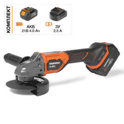 Аккумуляторная углошлифмашина Daewoo DAG 3021Li SET - фото