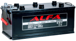 Автомобильный аккумулятор ALFA 190А 6СТ-190 АПЗ (4) болт - фото