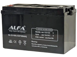 Тяговый лодочный аккумулятор ALFA 12V-100Ah (C20) L+ (100 Ач) - фото2