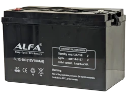 Тяговый лодочный аккумулятор ALFA 12V-100Ah (C20) L+ (100 Ач) - фото