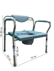 Кресло-туалет Heiler ВА389 (нагрузка до 225 кг) - фото