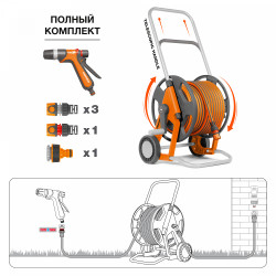 Тележка со шлангом Daewoo DWR 2126 (1/2", 20 м) - фото2
