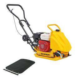 Виброплита Skiper C60H-WMT Honda GX160 (бак, колеса, мат) - фото