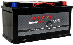 Автомобильный аккумулятор ALFA Hybrid 100 R (850A, 354*175*190) - фото