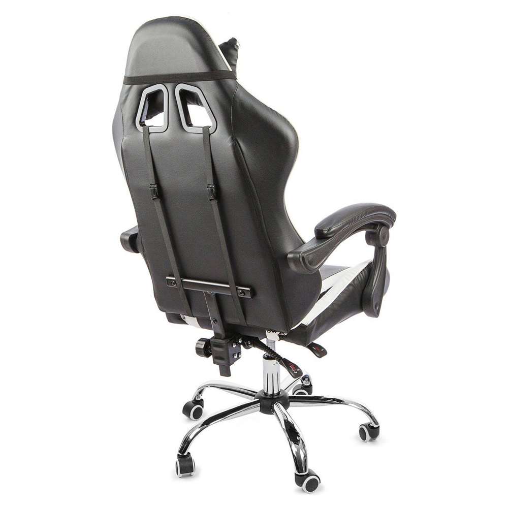 Офисное кресло Calviano ASTI ULTIMATO black/white/blue (с вибромассажем)