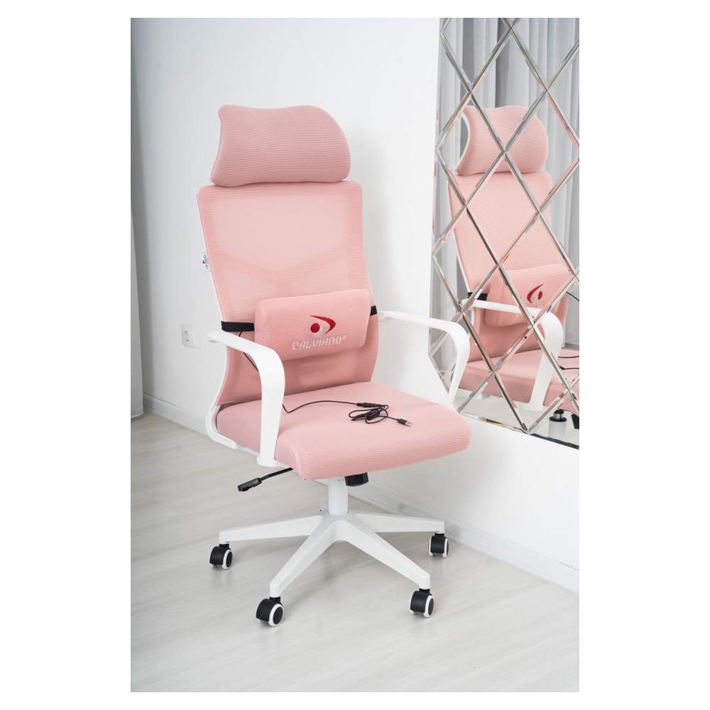Офисное кресло Calviano Milan Аir Pink (с функцией вибрамассажа)